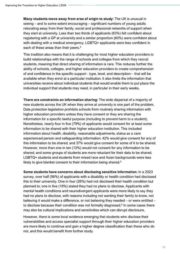 Improving the transition to Higher Education - Page 10