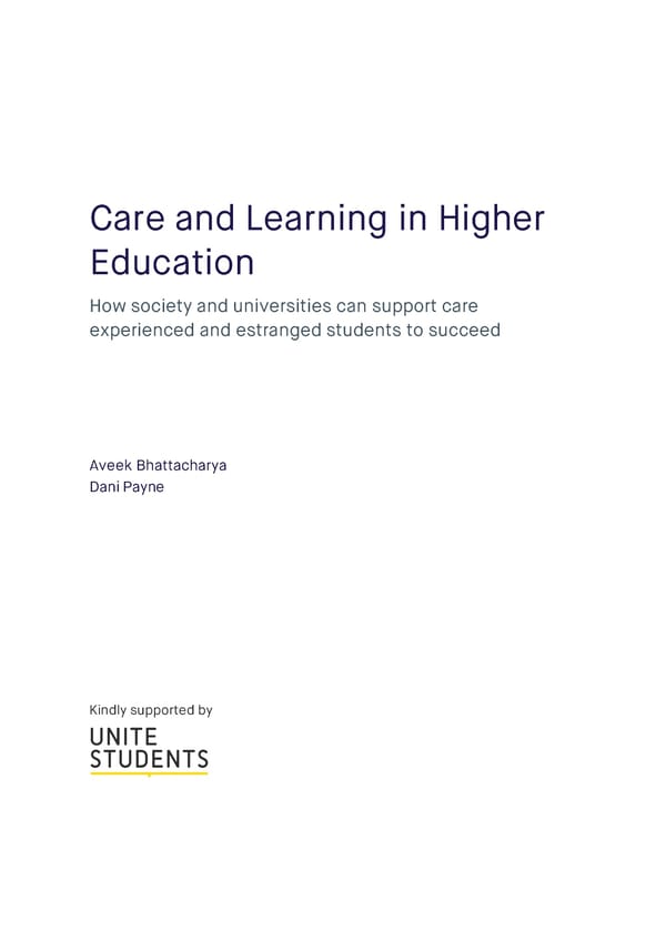 Care and Learning in Higher Education  - Page 2