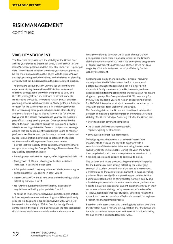 Home for Success: Unite Students Annual Report 2024 - Page 64