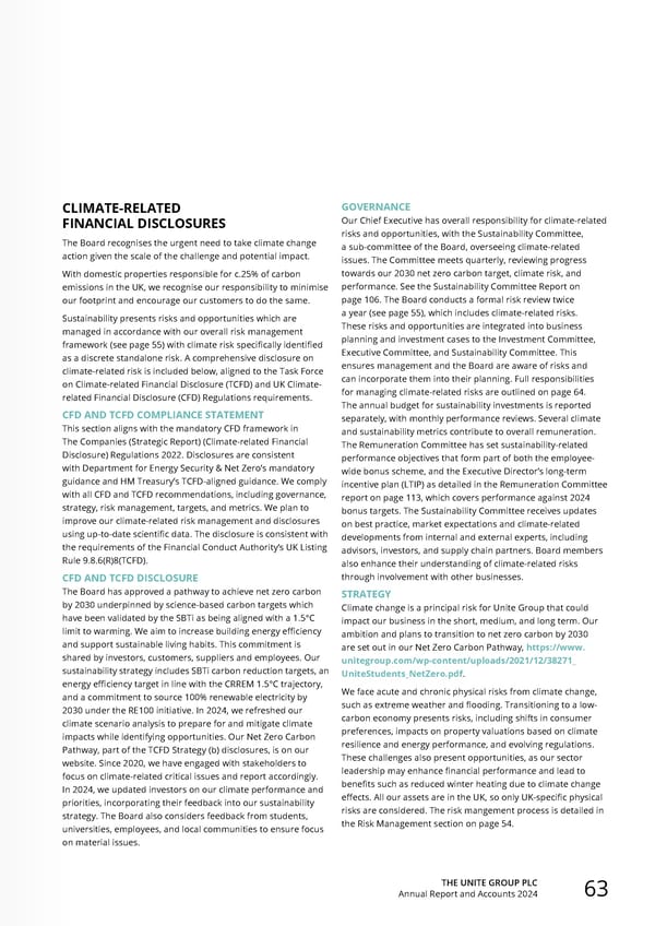 Home for Success: Unite Students Annual Report 2024 - Page 65