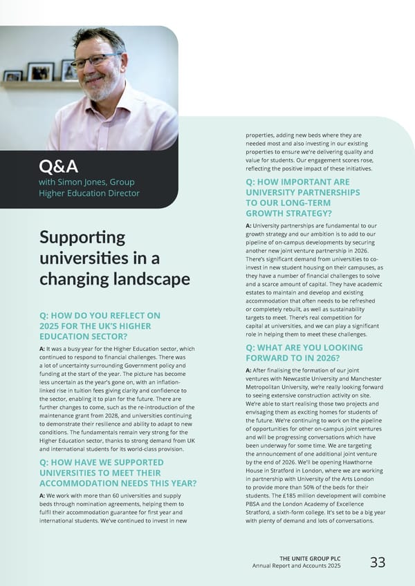 Home for Success: Unite Students Annual Report 2025 - Page 35
