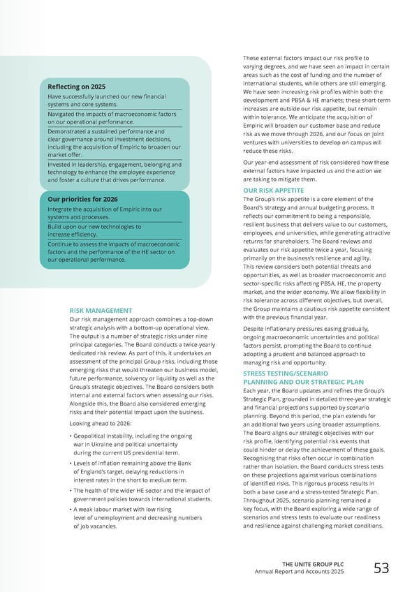 Home for Success: Unite Students Annual Report 2025 - Page 55