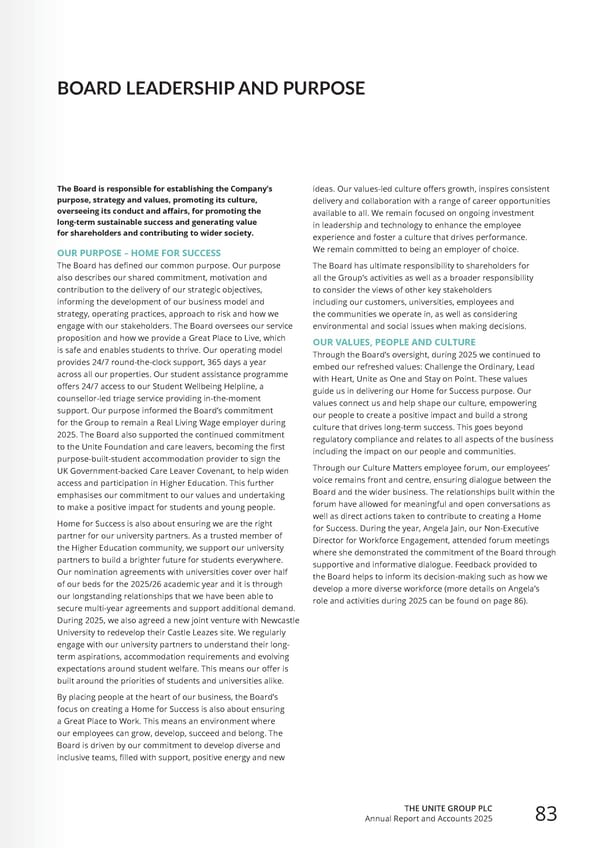 Home for Success: Unite Students Annual Report 2025 - Page 85