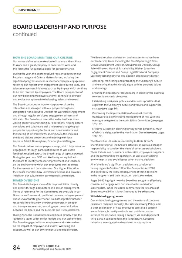 Home for Success: Unite Students Annual Report 2025 - Page 86