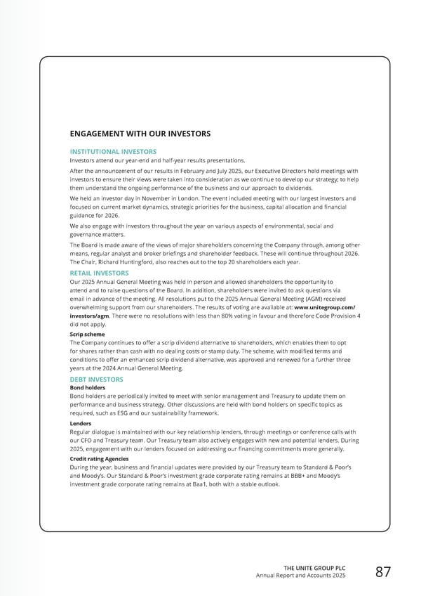 Home for Success: Unite Students Annual Report 2025 - Page 89