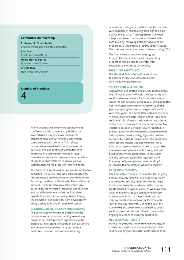 Home for Success: Unite Students Annual Report 2025 - Page 113