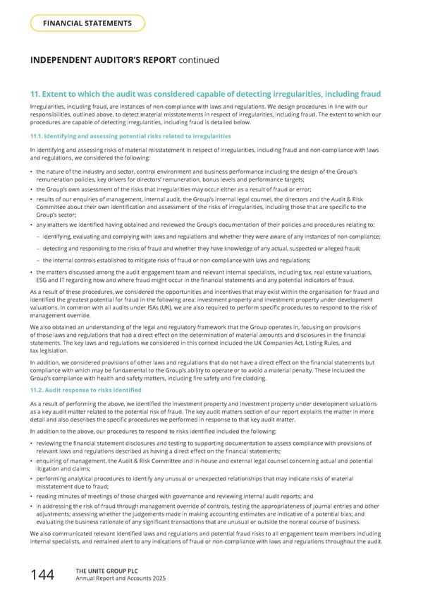 Home for Success: Unite Students Annual Report 2025 - Page 146