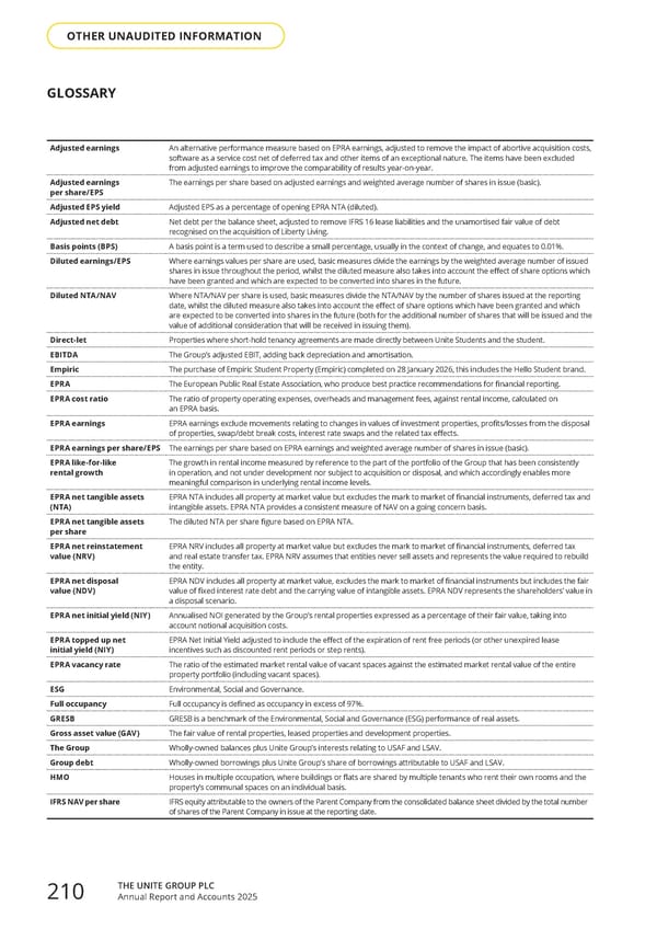 Home for Success: Unite Students Annual Report 2025 - Page 212