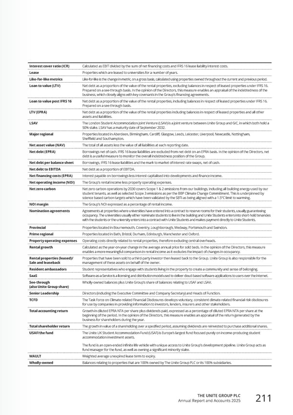 Home for Success: Unite Students Annual Report 2025 - Page 213